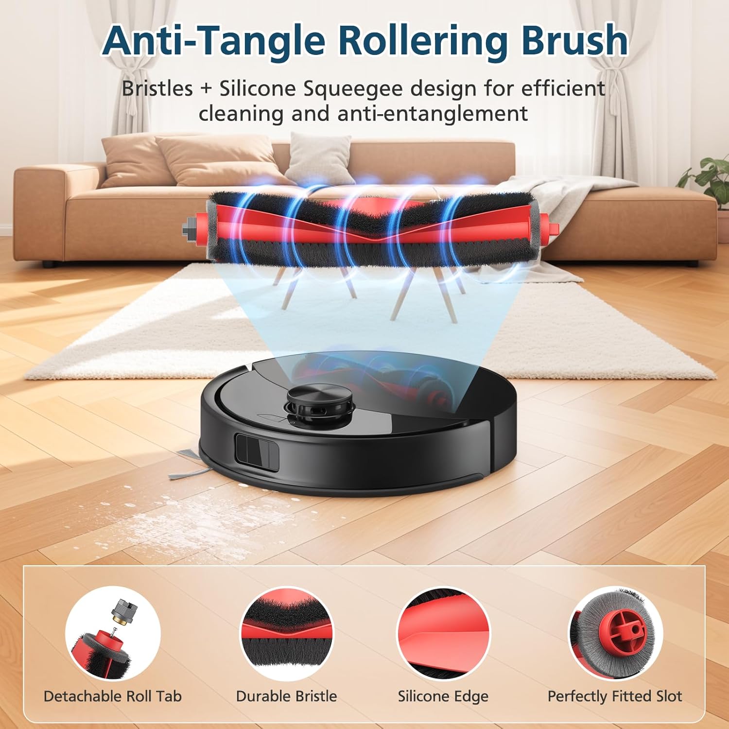 20Pcs Q10 S5+ Accessories for Roborock Q10 S5 / Q10 S5+ Robot Vacuum, Replacement Parts with 2 Main Brush, 6 Mop Pads, 4 HEPA Filters, 6 Side Brushes, 2 Tools