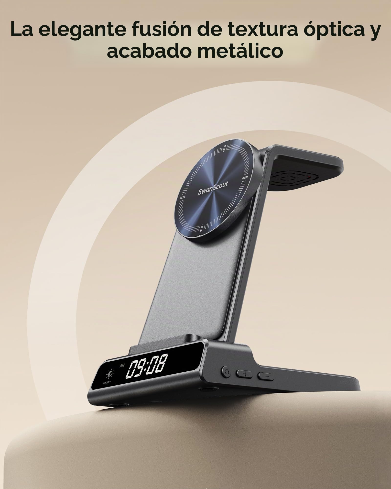 Cargador Inalámbrico Magnético Rápido 25W, Estación de Carga para MagSafe | 3 en 1 Cargador para iPhone 17e Air 17 16 15 14 13 12 Series, Apple Watch 11/10/9/8/7/6/5/4/3/2/SE/Ultra, AirPods 3/2/Pro