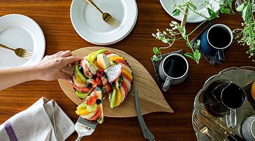 Miniatura 7 de NAGOMI Cuchillo dentado para tartas de 6 pulgadas, fabricado en Seki, Japón, hoja en 440A y cómodo mango de madera Pakkawood, cuchillo japonés