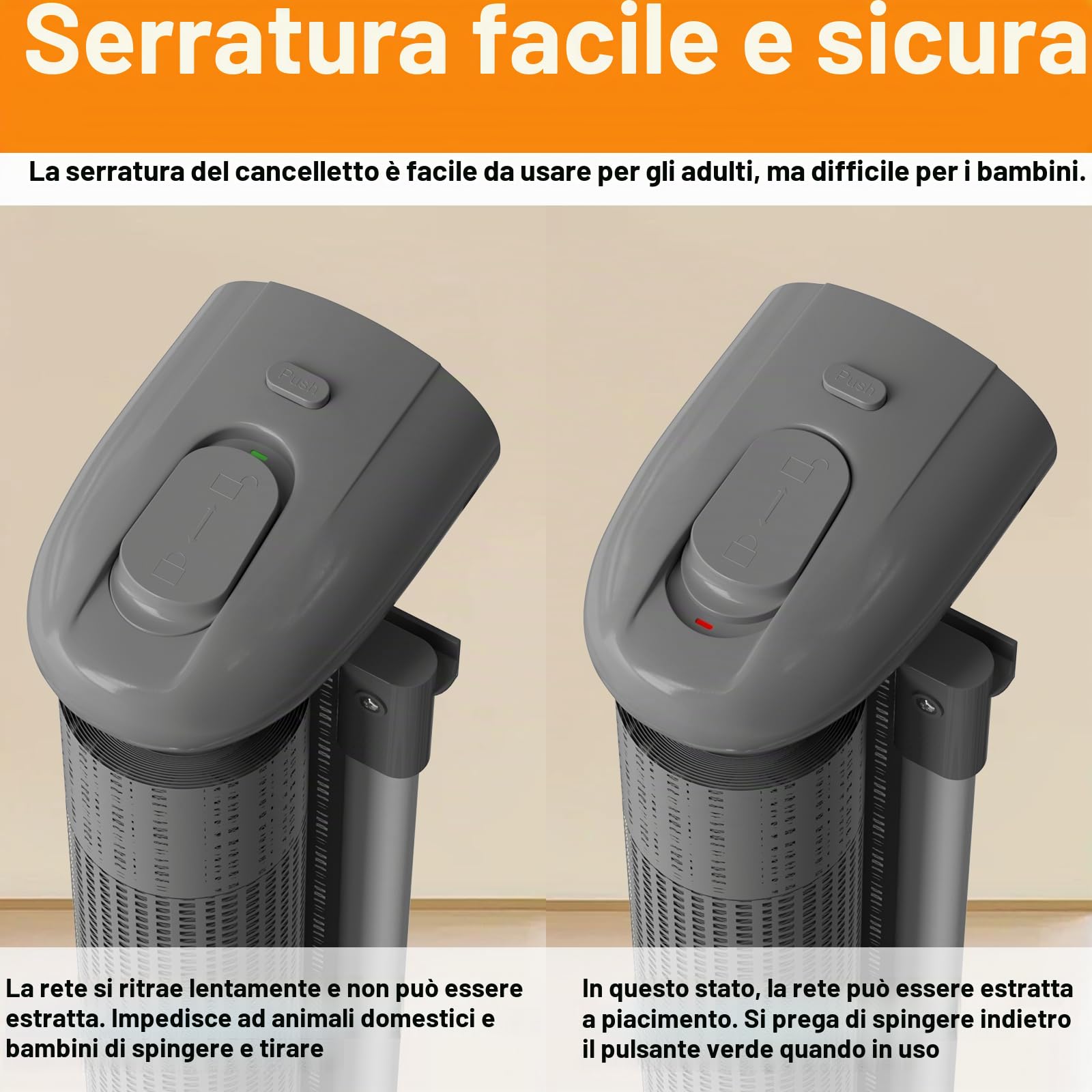 Xifamniy Cancello retrattile alto 144,8 cm, per animali domestici e sicurezza bambini (145 x 200 W)