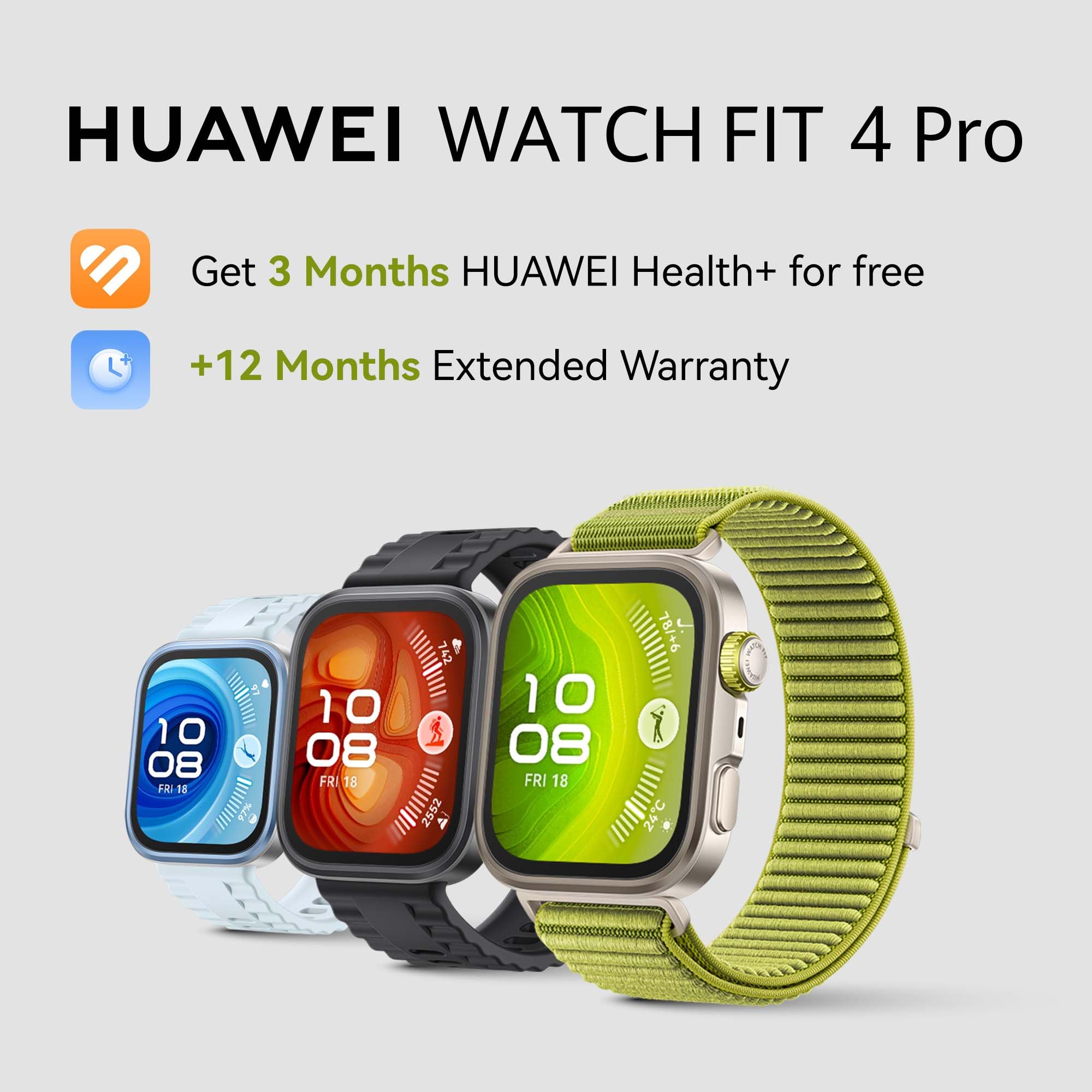 HUAWEI Watch Fit 4 Pro Smart Watch, schermo zaffiro AMOLED da 1,8", corpo in titanio, monitor ECG e SpO2, oltre 100 modalità di allenamento, GPS, impermeabile, compatibile con iOS Android, nero