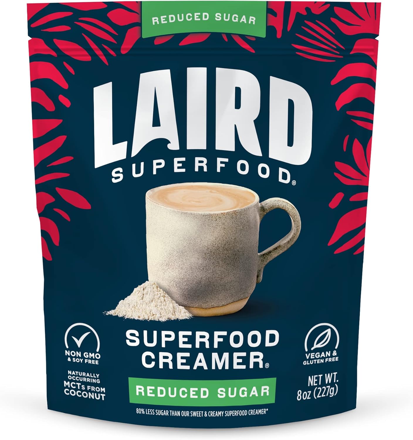 Laird Superfood Creamer Reduced Sugar 8OZ