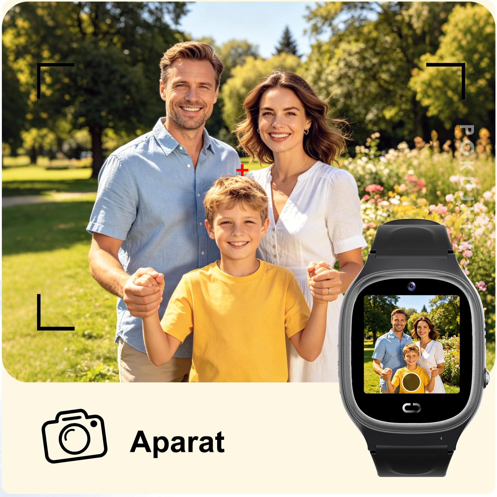 Smartwatch dla Dzieci z GPS Rozmowy Telefoniczne Czat SOS Kontakty Budzik Gra IP68 Wodoodporny Tryb Klasowy Zegarki Cyfrowe Smartwatch Dziecięcy Chłopcy Dziewczynki Urodziny Prezenty