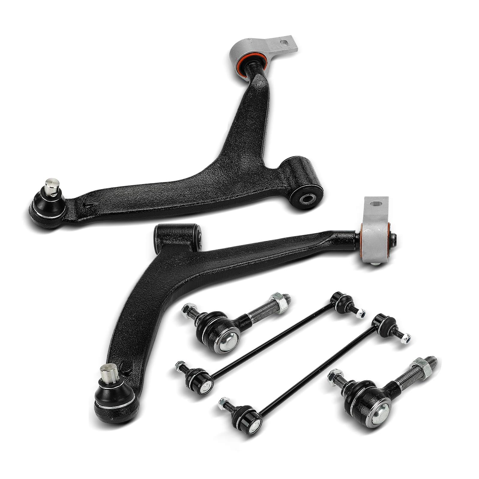 Frankberg 2x Barra de acoplamiento + 2x Cabezal de barra de acoplamiento + 2x Brazo transversal delantera izquierda Derecha Compatible con Xsara Picasso N68 Berlingo/Berlingo First MPV GFK 3520J3