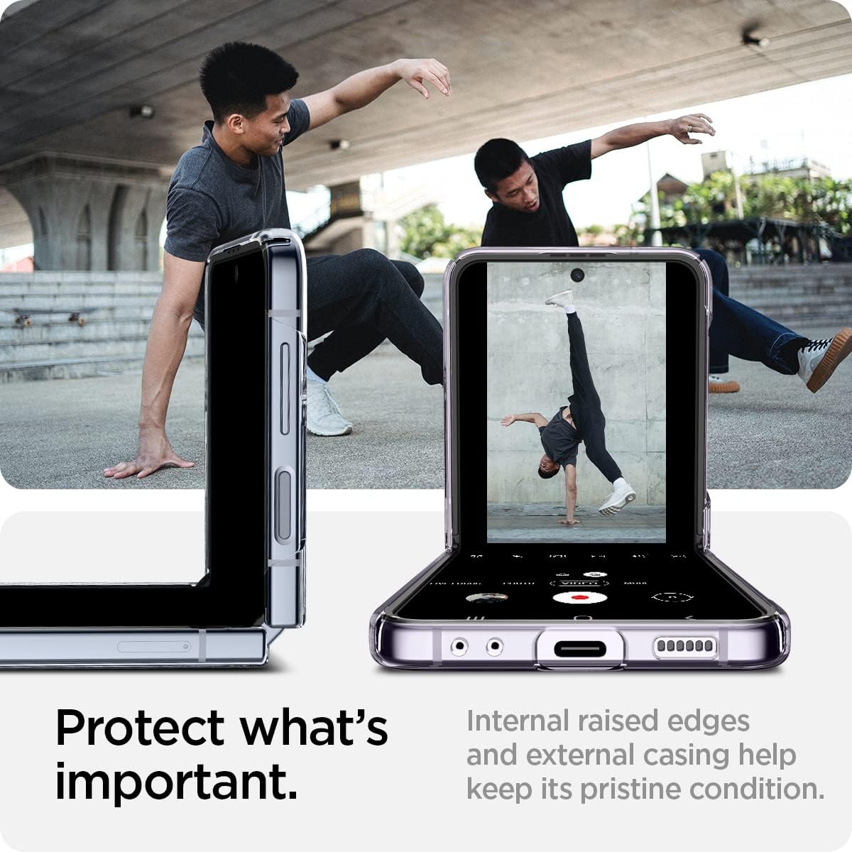 Spigen Air Skin Designed for Galaxy Z Flip 4 Case (2022) - Crystal Clear