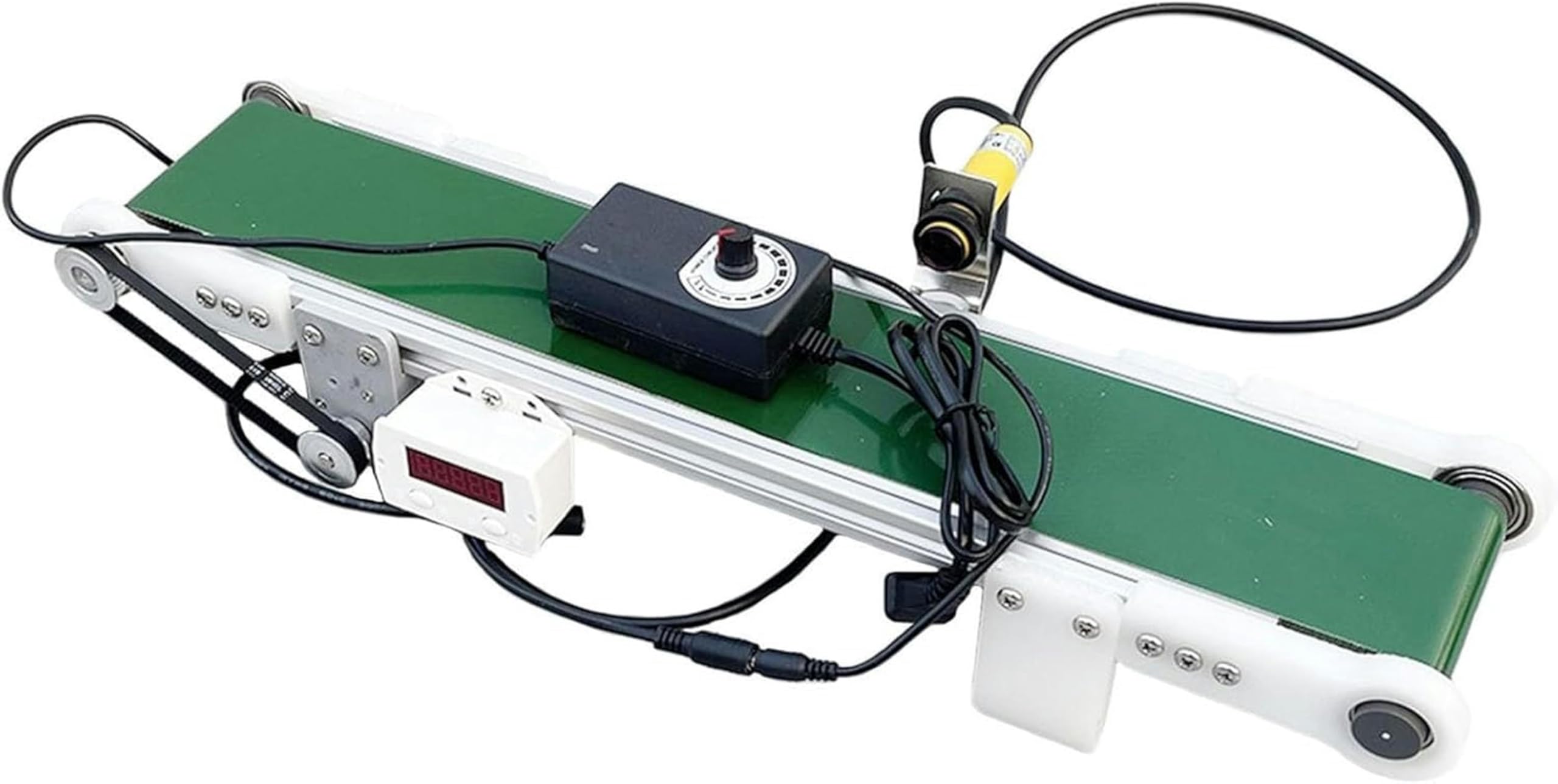 AYCDL Mini Electric Conveyor Belt 50/70Cm - PVC Vending Machine Track, Small Cargo Lane Conveyor with Photoelectric Counting, Ideal for Efficient Product Handling and,10x50