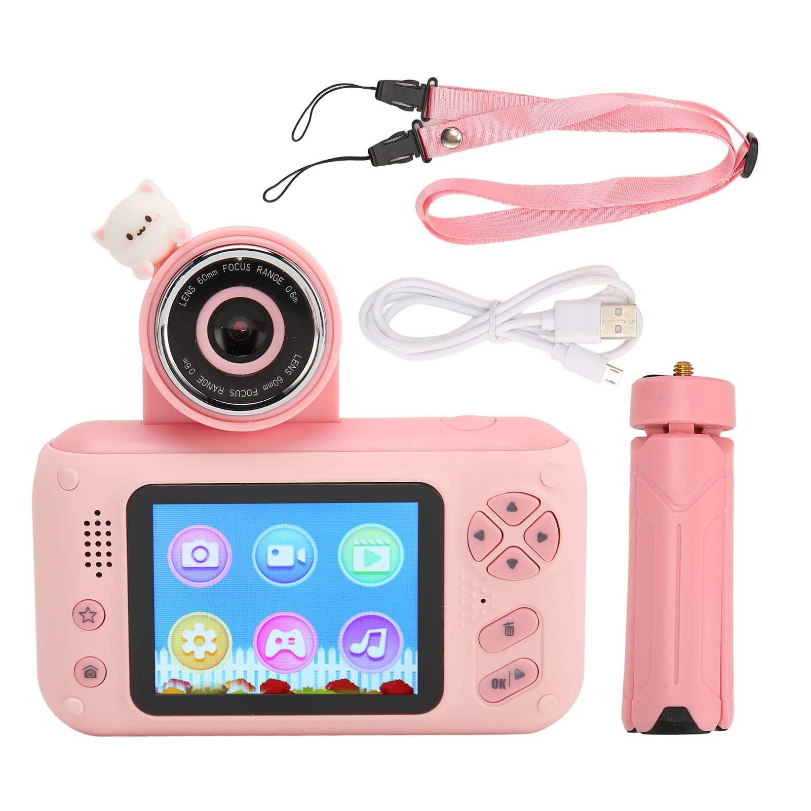 Cuifati Videocamera per Bambini con Schermo IPS da 2,4 Pollici, Angolo di