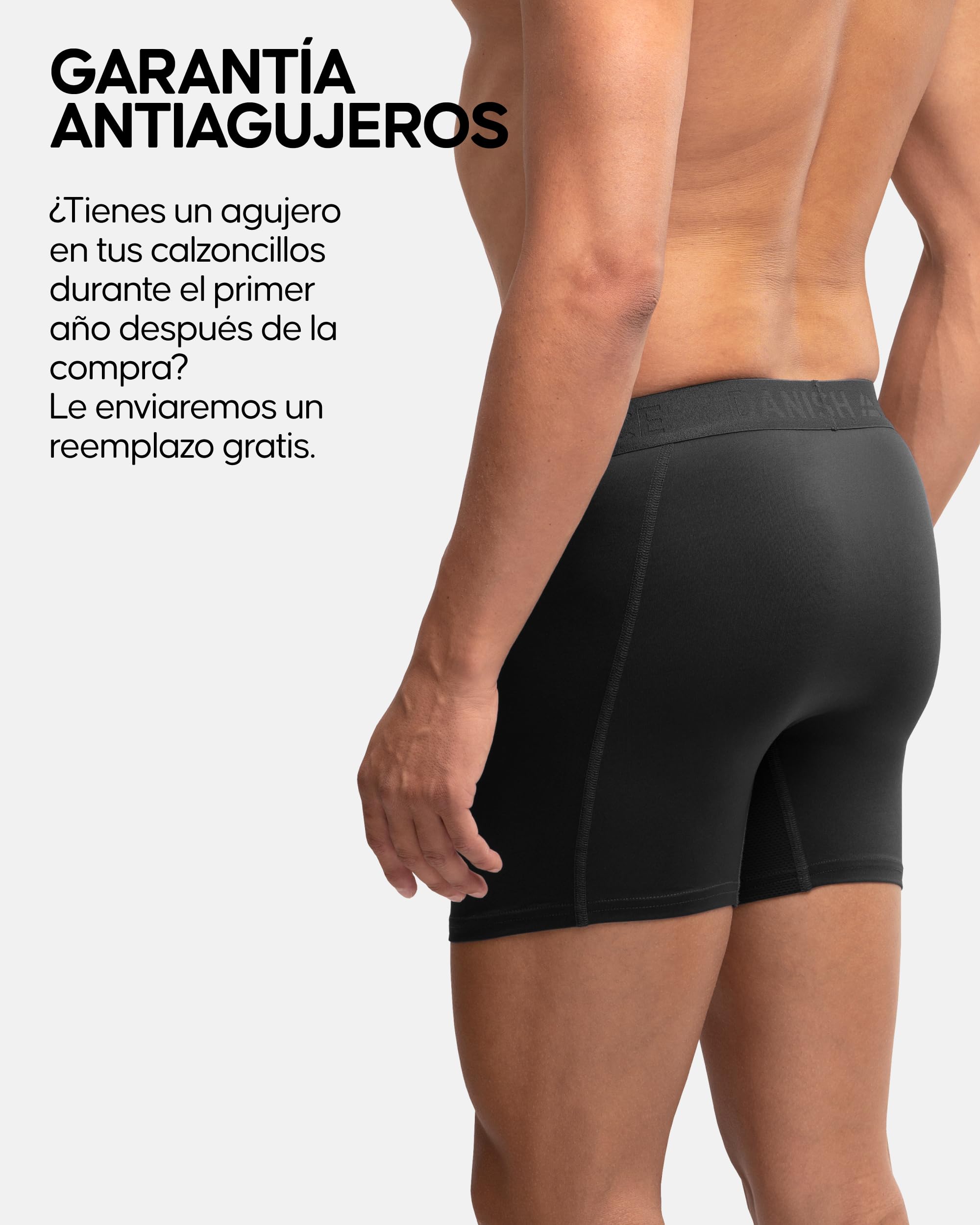 DANISH ENDURANCE Calzoncillos Hombre Boxer Deportivos, Ajustados y Transpirables, Ropa Interior Deportiva Hombre, Pack de 6