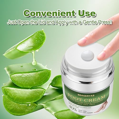 Miniatura 7 de NOAGERYAS Crema de urea con 40% de urea, aceite de árbol de té y aloe vera, crema hidratante para pies suaves y lisos, ideal para pies ásperos,