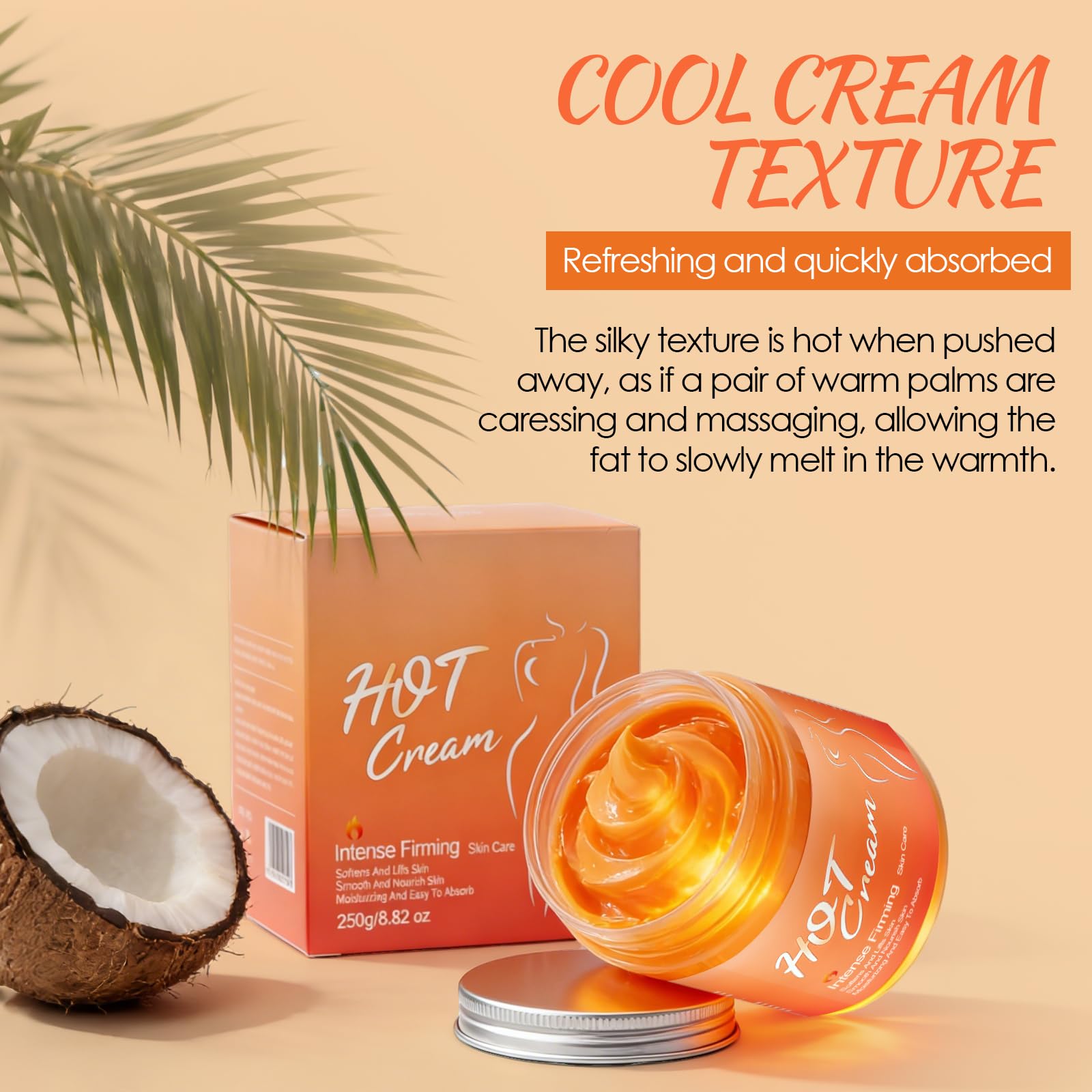 250g Crema Calor Intensa – Crema Anticelulítica Natural para Vientre, Piernas, Glúteos y Brazos – Crema Reafirmante Hidratante para Piel Firme y Tonsurada — view 5