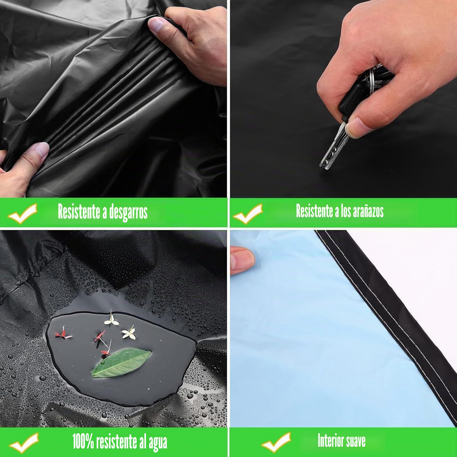 Funda Coche Exterior para MG ZS 2017-2025, Cubierta para Auto Transpirable Resistente al Polvo Anti-UV Funda para Coche con Cremallera y Cordón Resistente Al Viento(Black)