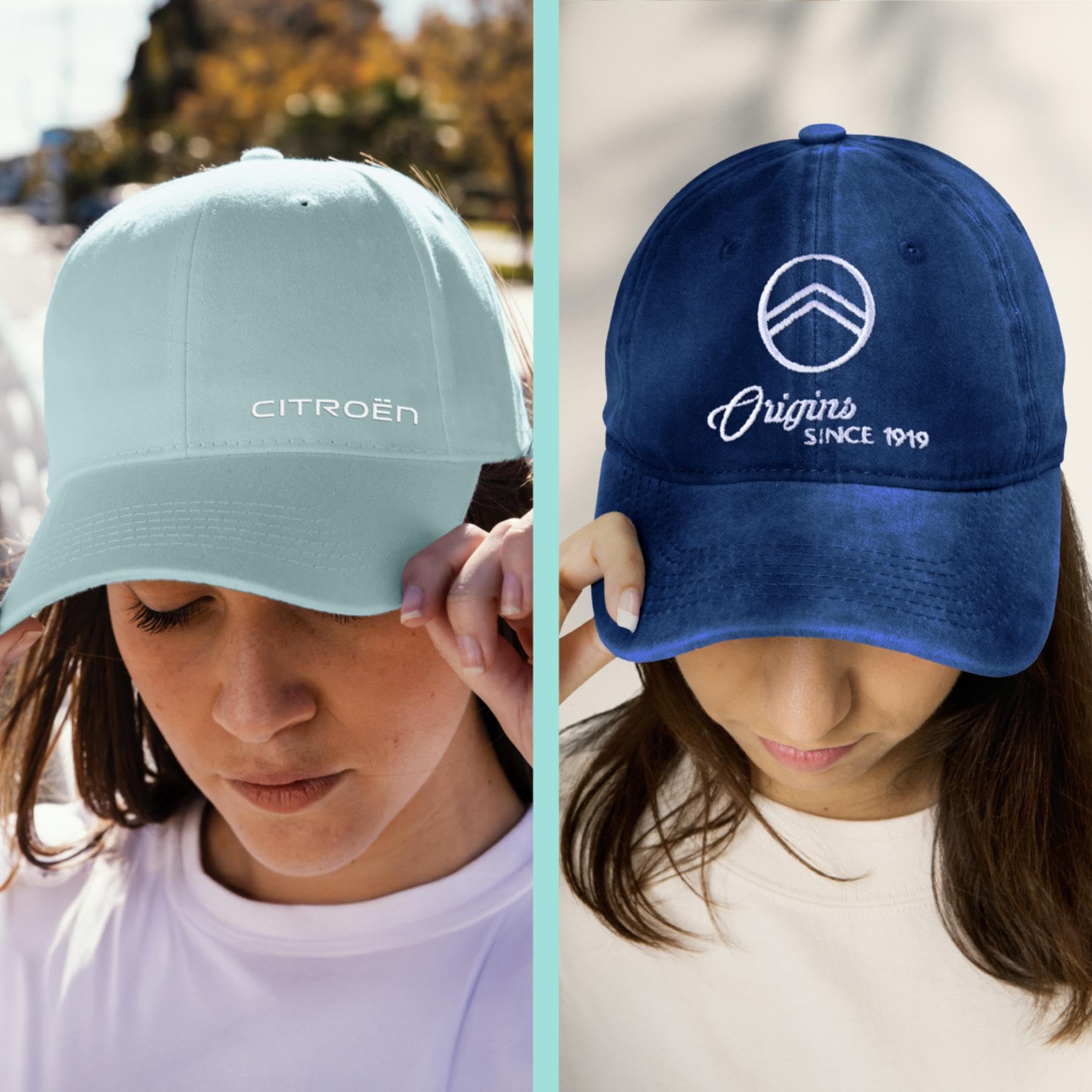 Citroën - Casquette Ajustable en Coton - pour Homme Femme Enfant - Taille Unique Style Décontracté - Idée Cadeau pour Fans de Voitures - Produit Officiel de la Marque