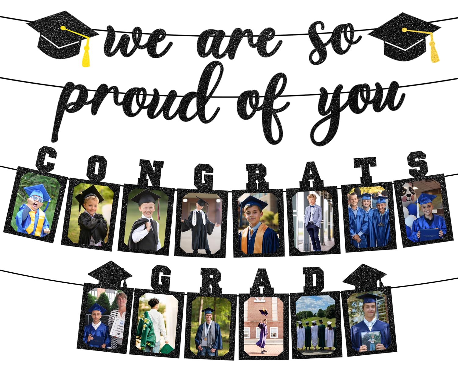 Congrats Grad We are So Proud of You,Graduation Photo Banner Class of 2026 Graduation Party Decorations Supplies (4x6in)