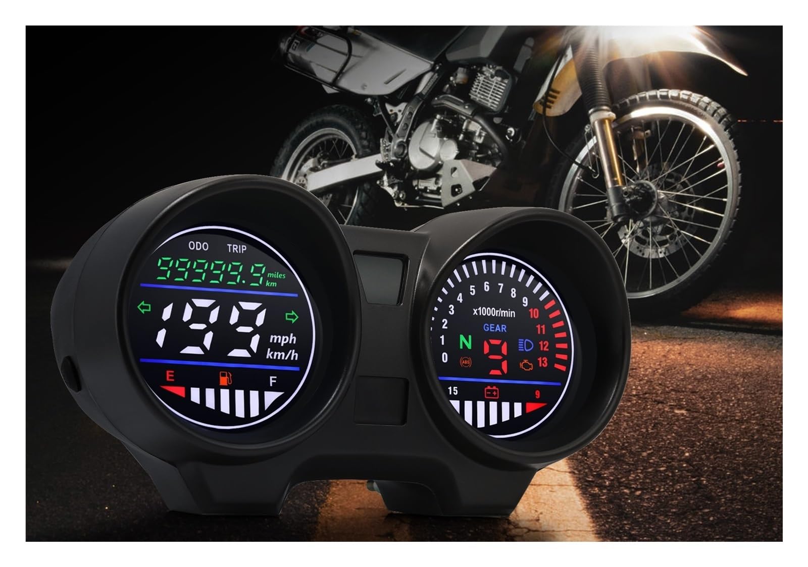 Contagiri contachilometri Per Strumenti Tachimetro Moto Per Titan 150 Pannello Cruscotto Digitale Elettronica LED Velocità Contagiri RPM Per