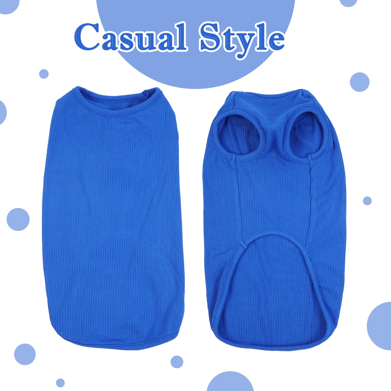 Maglietta Cane - Magliette per Cani Sottile Maglione Estiva Cane Taglia Piccola Maglia per Cani, Maglioncino a Righe Maglia Elastico (Blu zaffiro XXS)