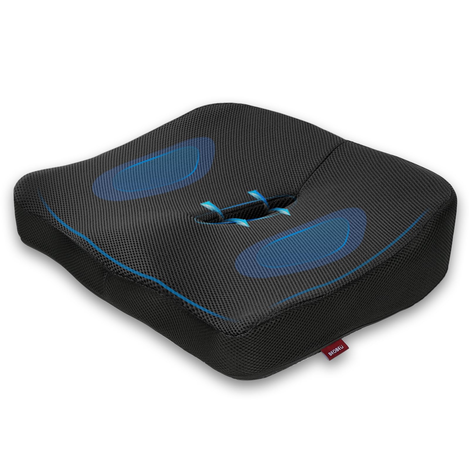 Cuscino per sedile in memory foam ventilato design ergonomico per coccige coccige per sedia da ufficio, cuscino per sedile auto, sedia a rotelle.