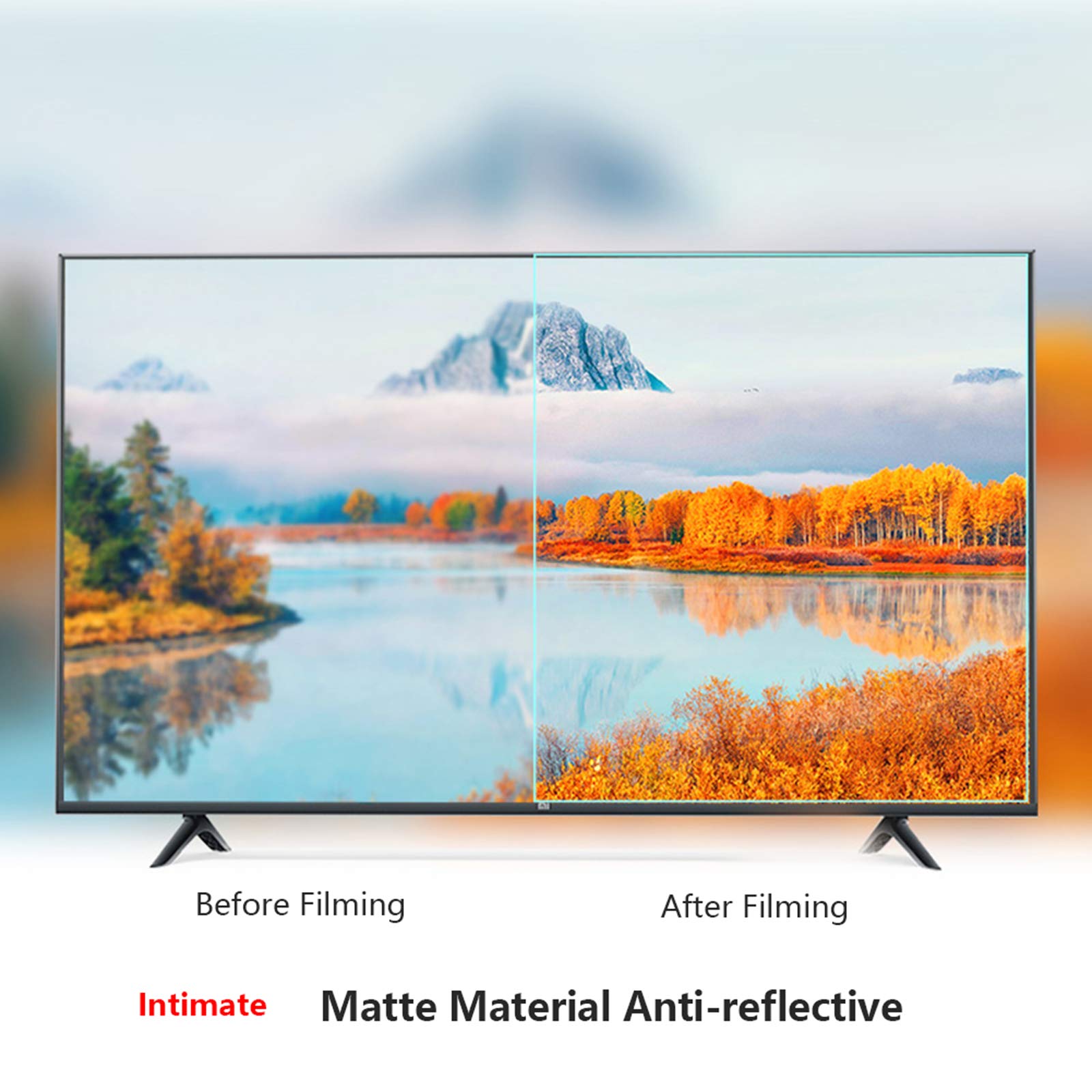 Protezione Per Schermo TV 32-65 Pollici, Filtro Anti-Luce Blu Pannello Di Protezione Dello Schermo Antiriflesso Allevia L'affaticamento Degli Occhi Per LCD / LED / OLED E QLED HDTV,48" (1056*596)