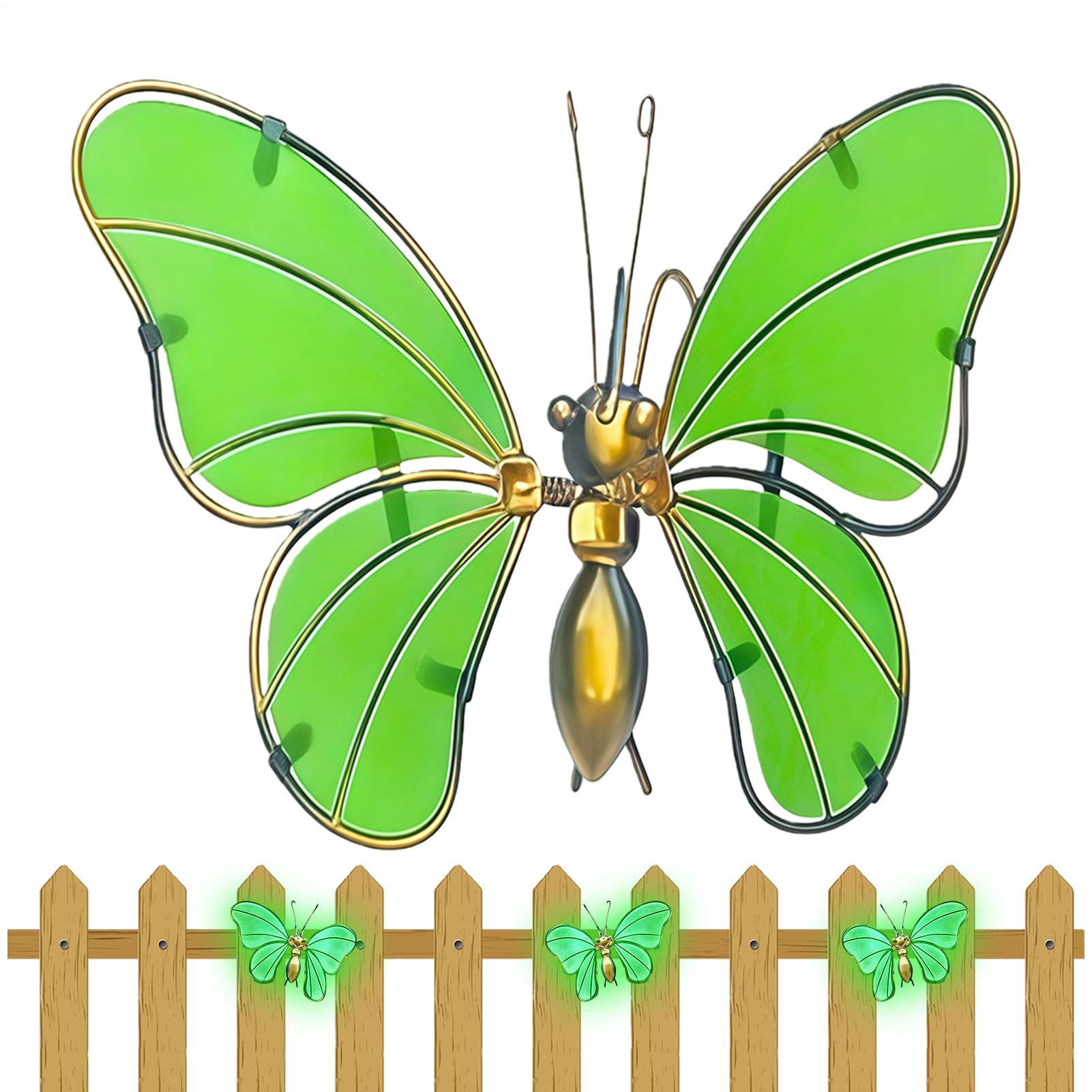 Embrasse de pot de fleurs et papillon décoratif pour jardinières extérieures