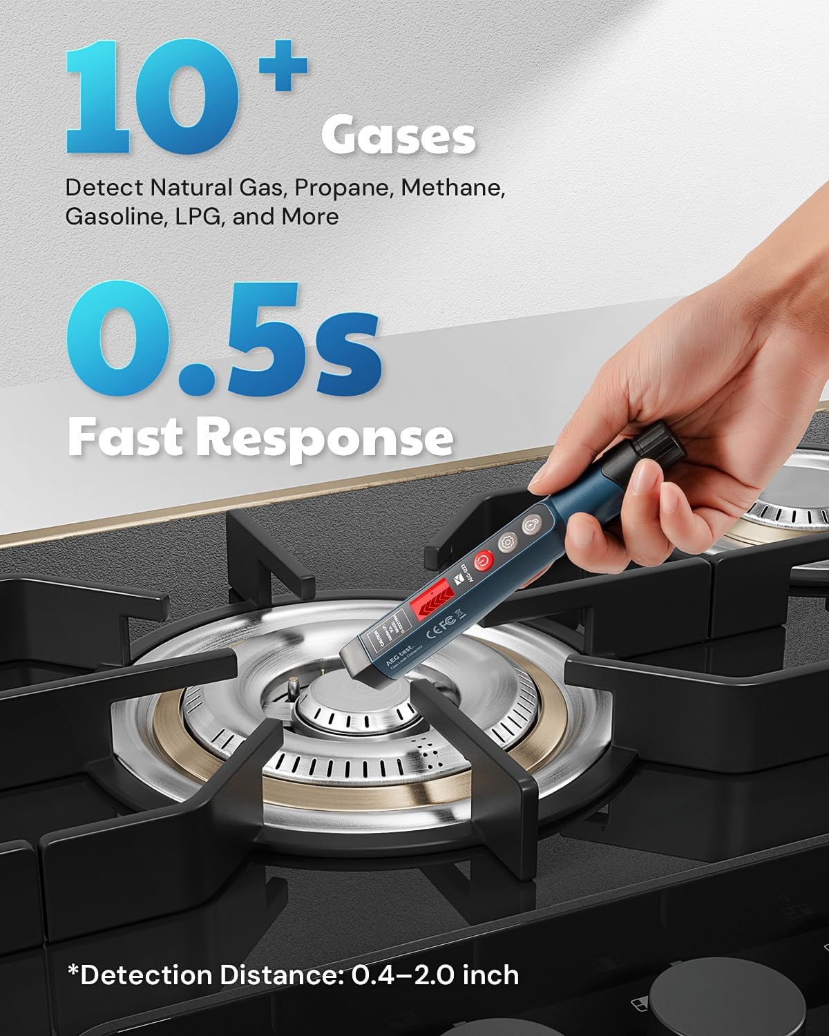 1223 Gas Leak Detector with Visual & Audible Alarm, Built-in Light, Natural Gas Detector to Locate Combustible Leak Sources Like Methane, Propane for Home and RV - Image 2