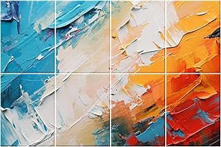 8 Pack Art Acoustic Panels Sound Proof Foam for Walls, 48X32 Inches Decorative Sound Absorbing Panels for Bedroom, Adhesive Included, Paintings