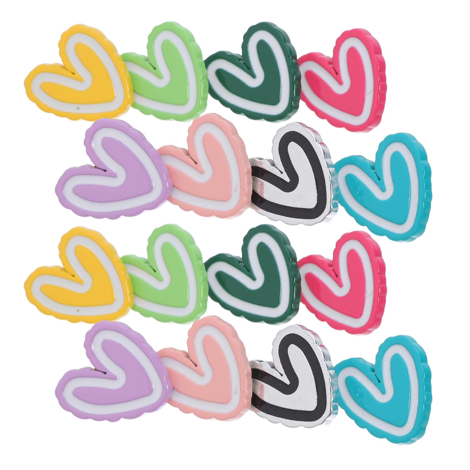 Chinchetas Decorativas de Resina en Forma de Corazón Irregular, 50 Unidades, Colores Variados, para Tableros de Corcho, Mapas y Uso Escolar U Oficina