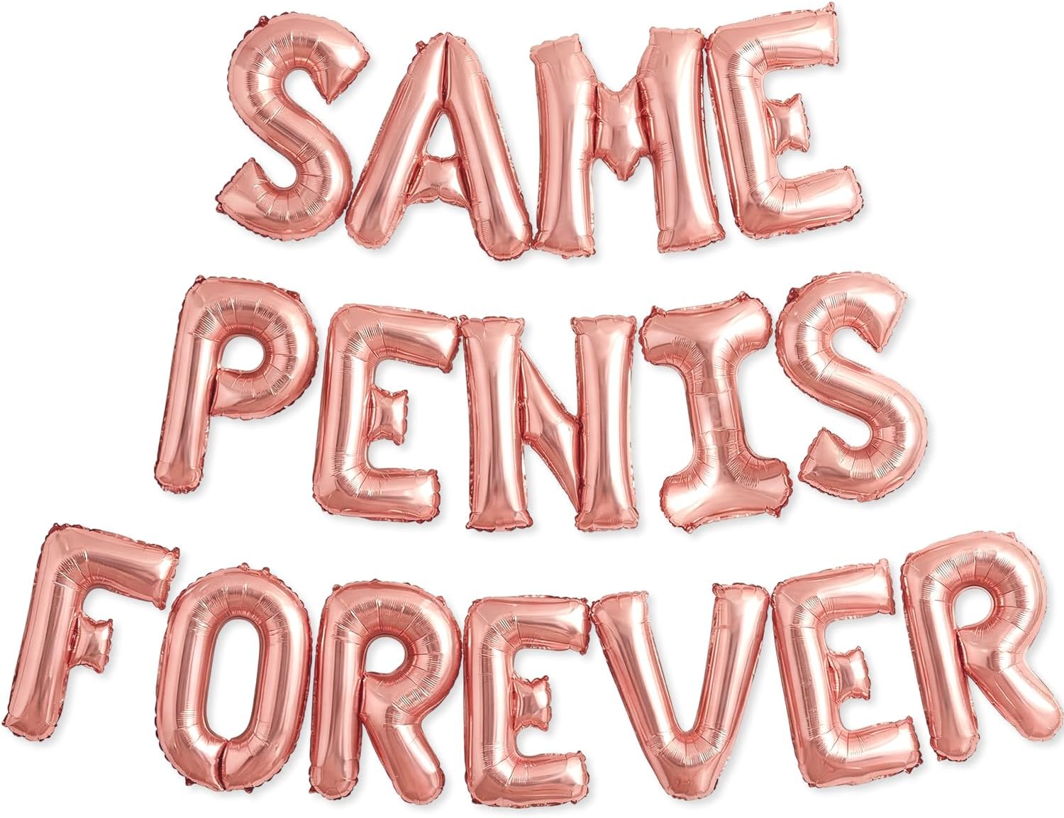 PartyForever Bachelorette Party Balloons Rose Gold 16" Letters - Bachelorette Party Decorations Set - Hen Party Supplies - Bridal Shower Hen Party Decorations Kit