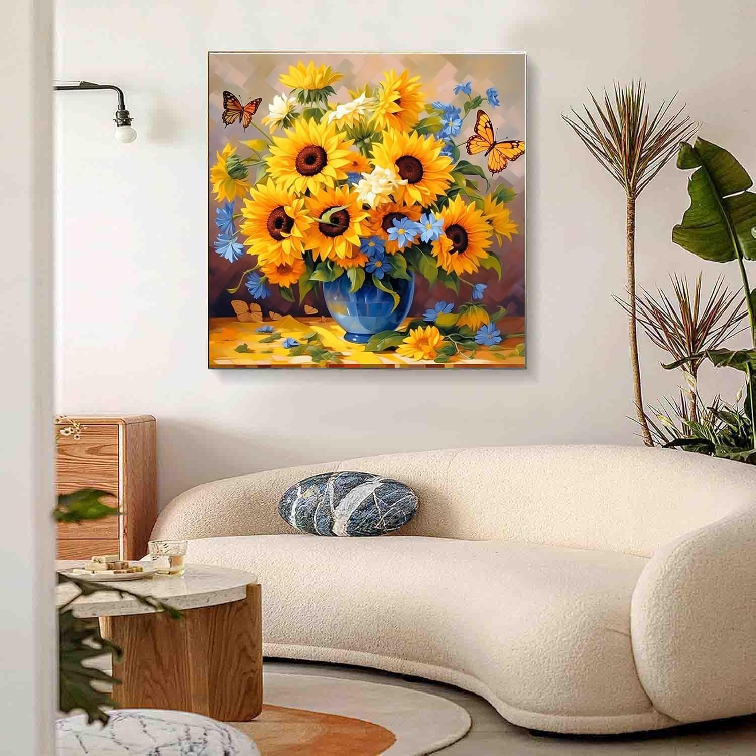 Sunflower Paint by Numbers Kit for Adults Beginners 15.7X15.7 inch image 2