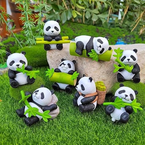 Panda and bamboo mini figures - 4