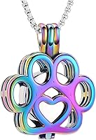 Vista 67 de Oinsi Joyería de Cremación de Mascotas Para Cenizas Para Perro/Gato con Forma de Pata de Acero Inoxidable Medallón Conmemorativo Collar de Urna Mini