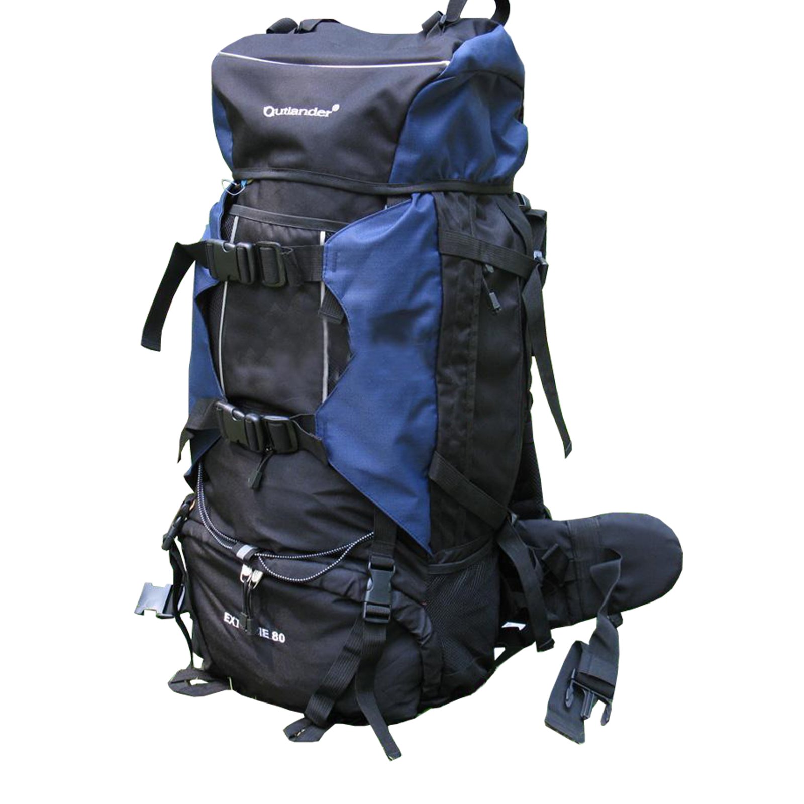 UNISTRENGH 80L Internal Frame Backpack Hiking Camping Backpacking Water Resistant Pack Trekking Bag with RainCover (Navy)