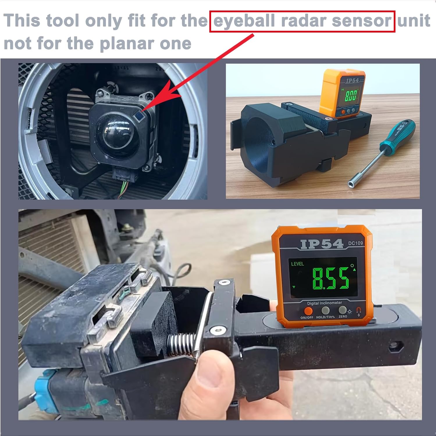 ADAS Calibration Dynamic Angle Leveling Tool for Eyeball Sensor Unit Acc Radar Sensor Positioning Tool for Vehicle Safety Systems - Enhance Precision and Accuracy