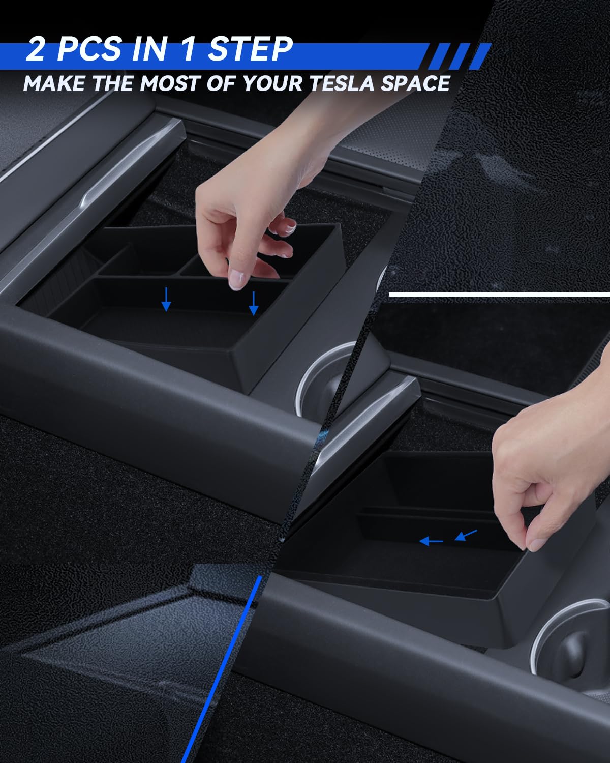 Tesla Model Y 2025 Juniper Organizer do konsoli środkowej silikonowy tacka akcesoria