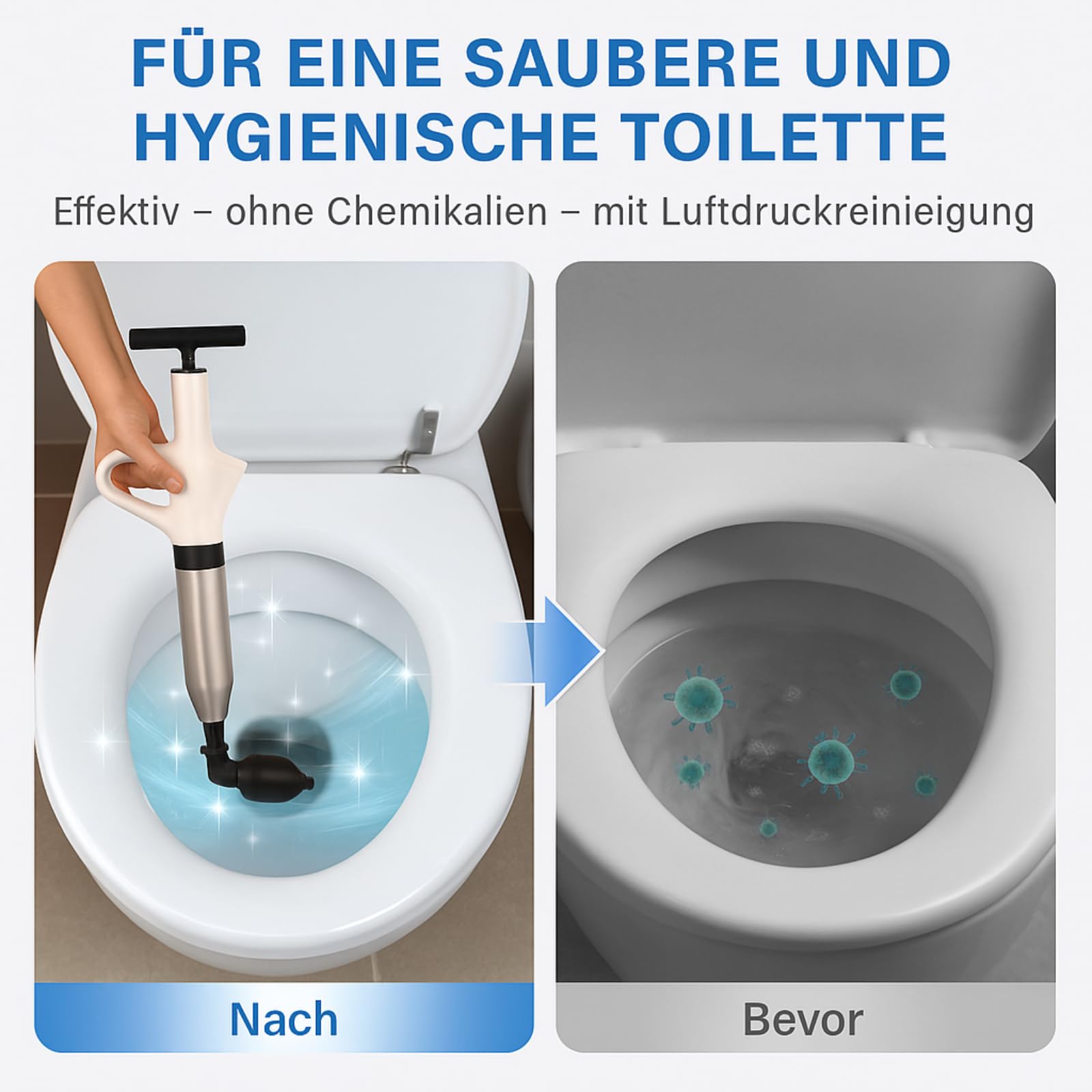 Buisreiniger met hoge druk (4 zuigadapters) – drukreiniger afvoerreiniger pomp met luchtcompressie en drukweergave – voor wastafel, afvoerslang, toilet, douche, keuken, badkamerreiniging Buisreiniger met hoge druk (4 zuigadapters) – drukreiniger afvoerreiniger pomp met luchtcompressie en drukweergave – voor wastafel, afvoerslang, toilet, douche, keuken, badkamerreiniging