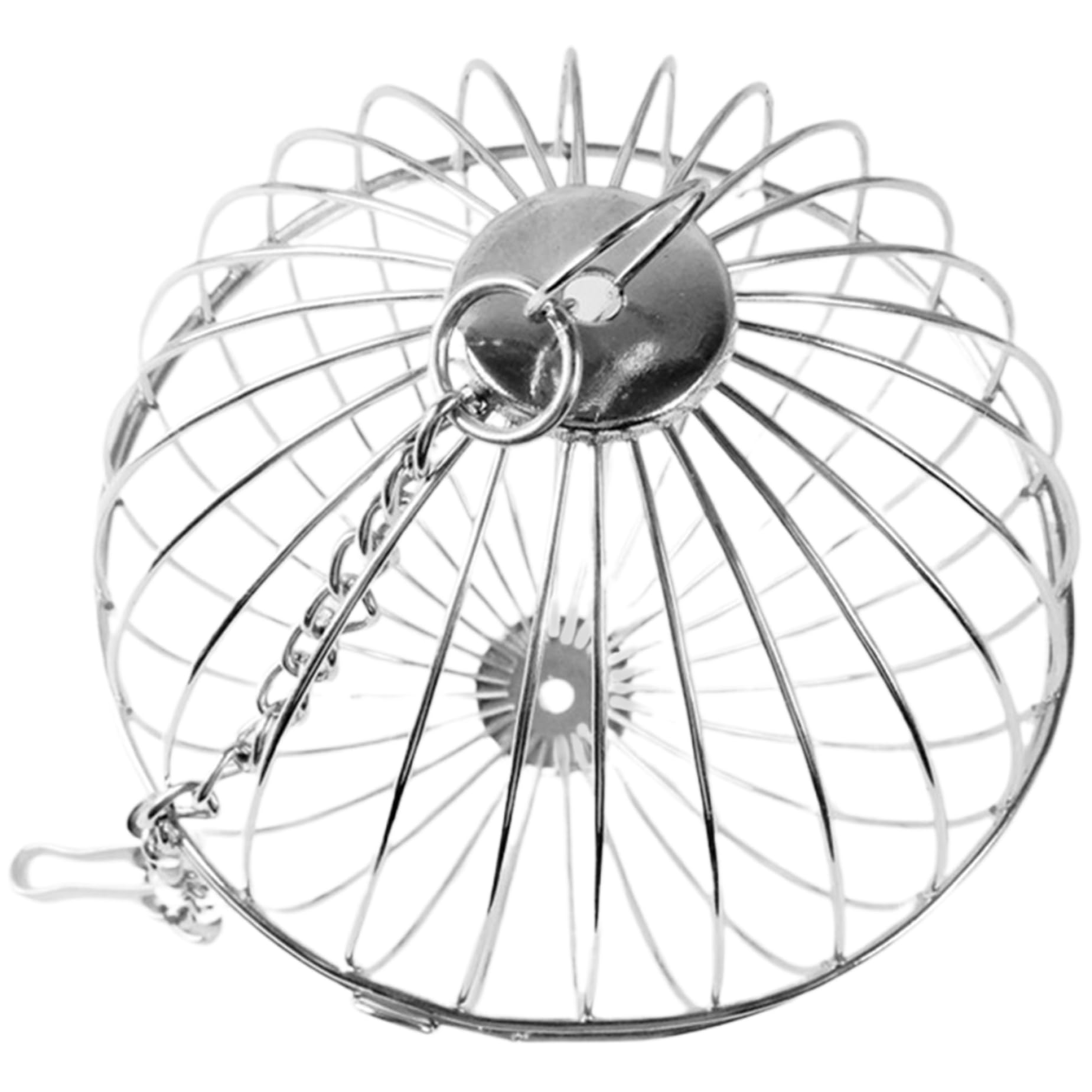Alimentador de pollo colgante de acero inoxidable de 5.12 pulgadas para gallinero