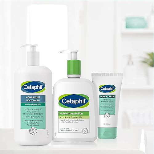 Miniatura 5 de Cetaphil Gel de baño para aliviar el acné con ácido salicílico al 2% para eliminar brotes, exfolia suavemente y proporciona alivio de la sequedad
