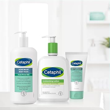 Cetaphil Acne Relief Body Wash, 2% Salicylic Acid, Exfoliating, 20 fl oz | Clears Back Acne and Body Breakouts, Salicylic Acid Exfoliates, 24-Hour Dryness Relief, Acne-Prone Skin, Gentle Daily Use