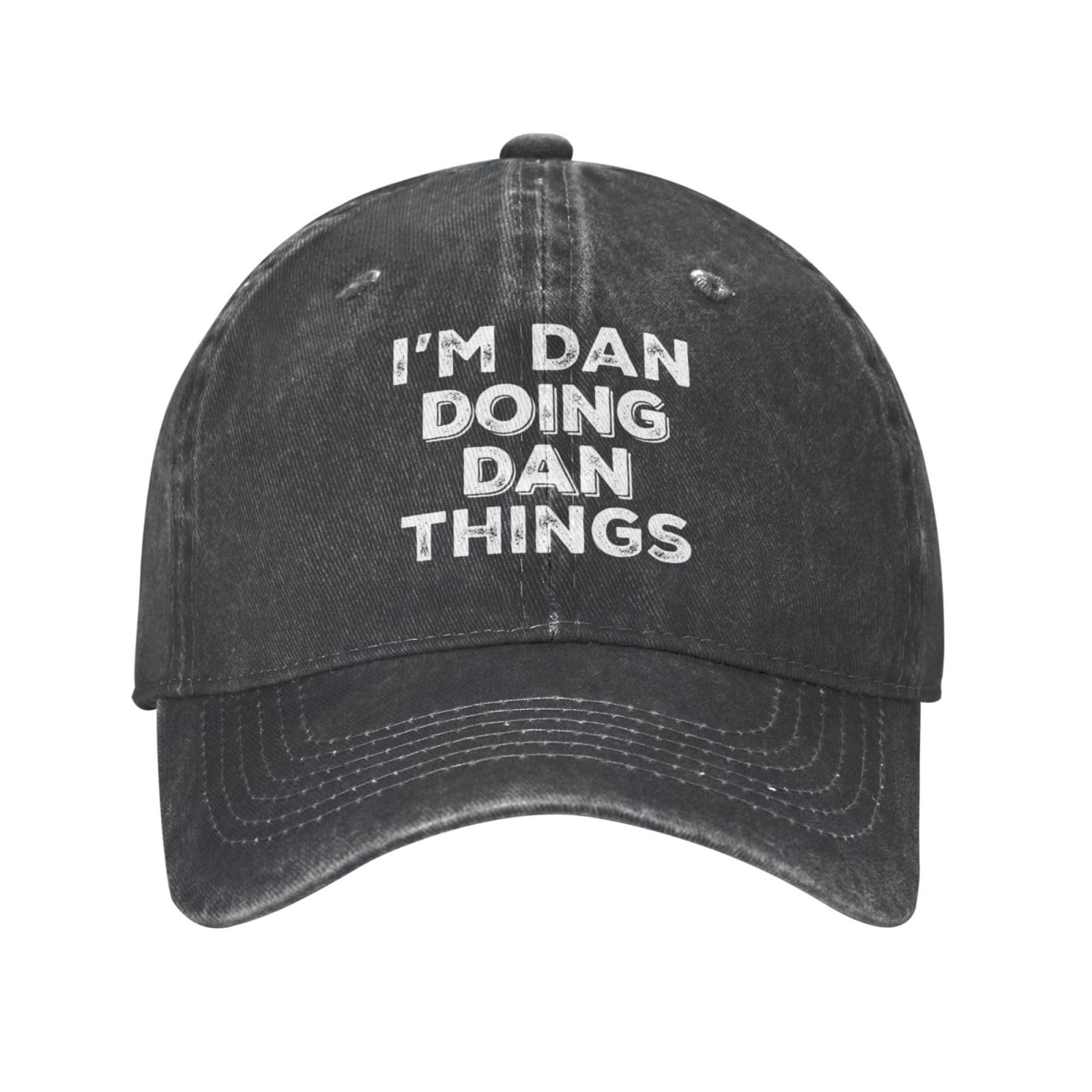 Philysonic Unisex Black Beixbe Funny Hat Im Dan Doing Dan Things Hat Men Baseball Hat Graphic Cap, One Size
