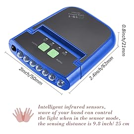 Mudder 2 Pieces LED Clip on Cap Lights USB Rechargeable Cap Flashlight Clip Waterproof Ultra Bright Hat Flashlight Headlamp for Fishing Camping Hand Work (Black,Blue)