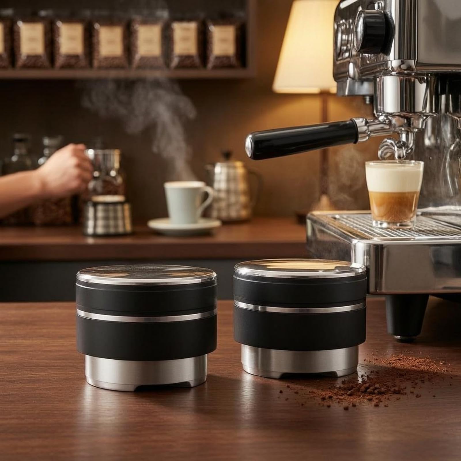 Coffee Distributor Répartiteur de Café Distributeur Accessoire Espresso Acier Inoxydable 304 et Alliage d'Aluminium Guidage Fluide des Grains Moulus, 51mm