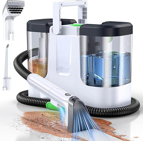 Miniatura 11 de LABIGO Máquina portátil de limpieza de alfombras y tapicería, removedor de manchas de mano, 15 Kpa de succión fuerte multiusos limpiador profundo