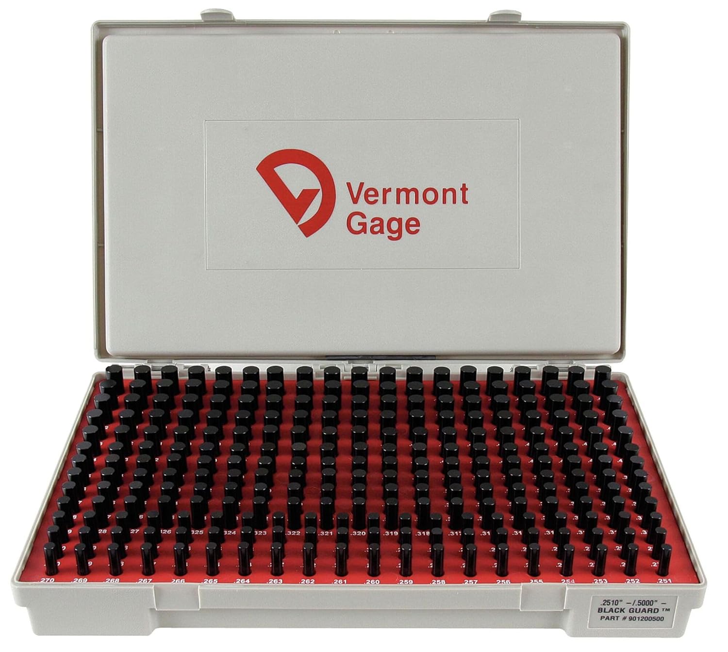 .2510 - .5000" -.0002" Tolerance Black Guard Class ZZ Pin Gage Set