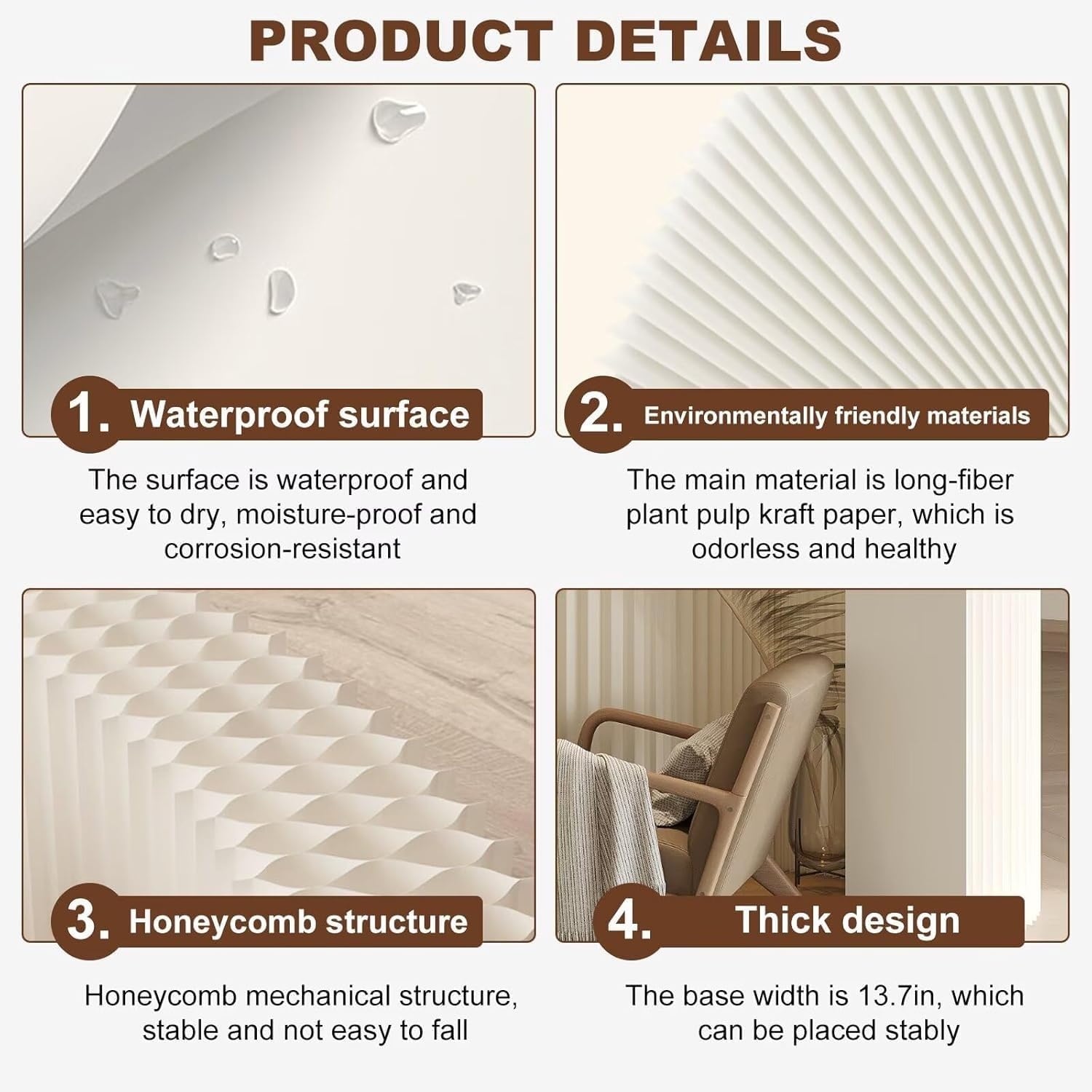 パーテーション 折りたたみ式 ペーパー屏風 間仕切り持ち運び可能 部屋