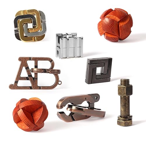 8 Pcs Brain Teaser Puzzles Favor Educational Toys Mind Puzzles