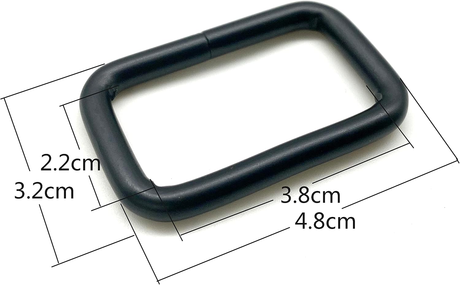 Rectangle ring 1 1/2" / 38mm zinc alloying for buckle straps bags belt purse hardware making,bag replacement Black U245