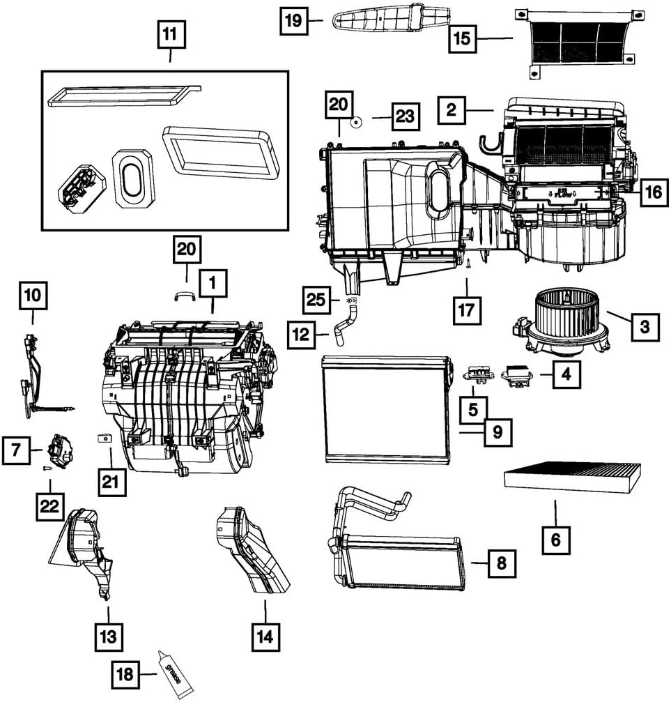 Mopar 5191344AA HVAC Blower Motor Resistor with Attaching Screws