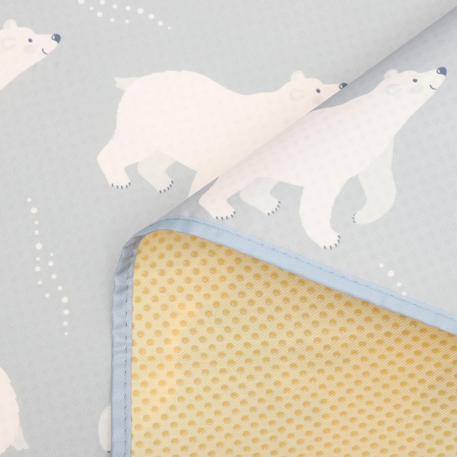 Tapis de Chaise Haute Antidérapant pour Bébé, Polyester Lavable