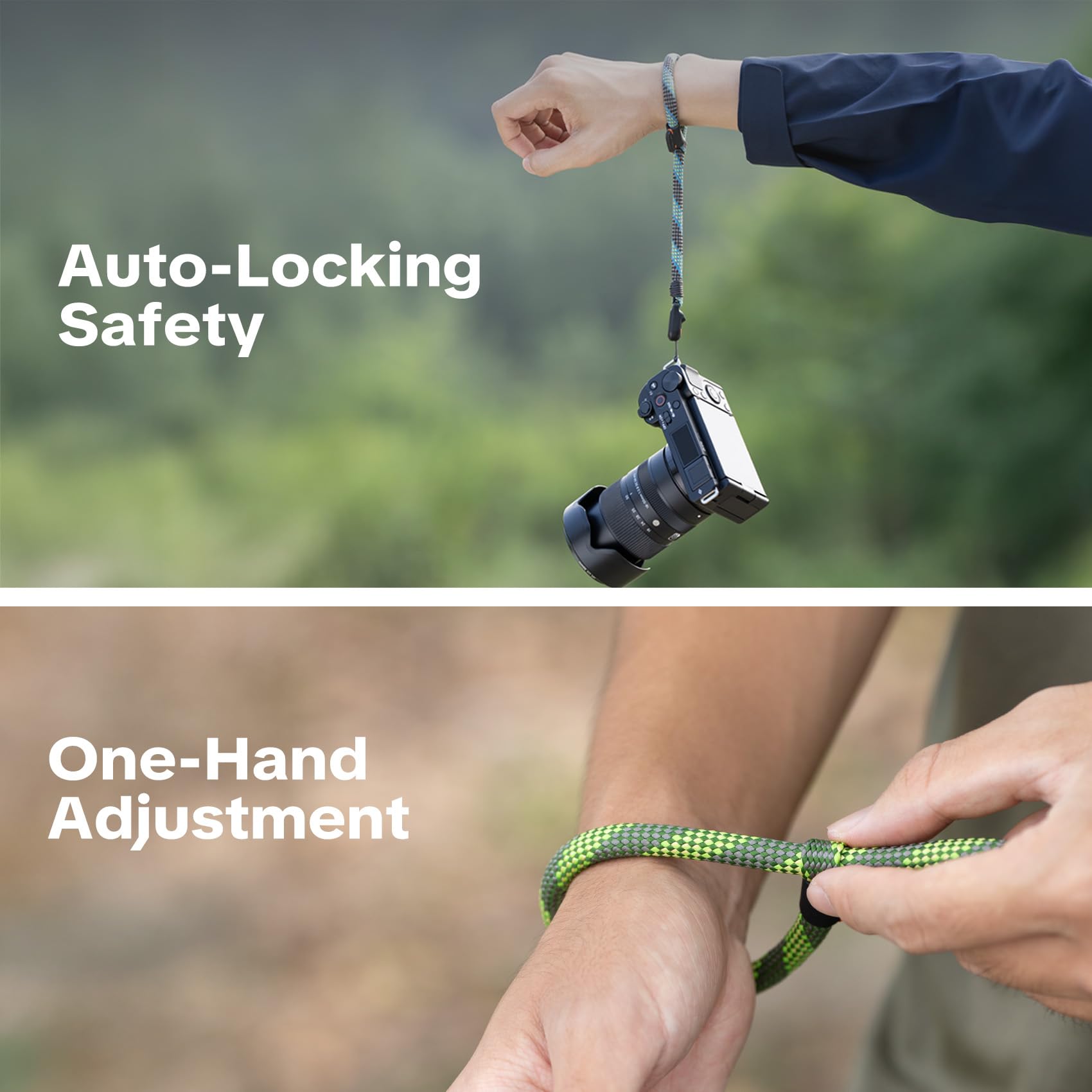 PGYTECH Kamera Handschlaufe Slim Schnellverschluss Verstellbarer für Kompakt/System/Sofortbild Kameras Handykette, Kompatibel mit Sony RX100/Canon G7X/Ricoh GR/Leica/Fujifilm, Outdoor Stil