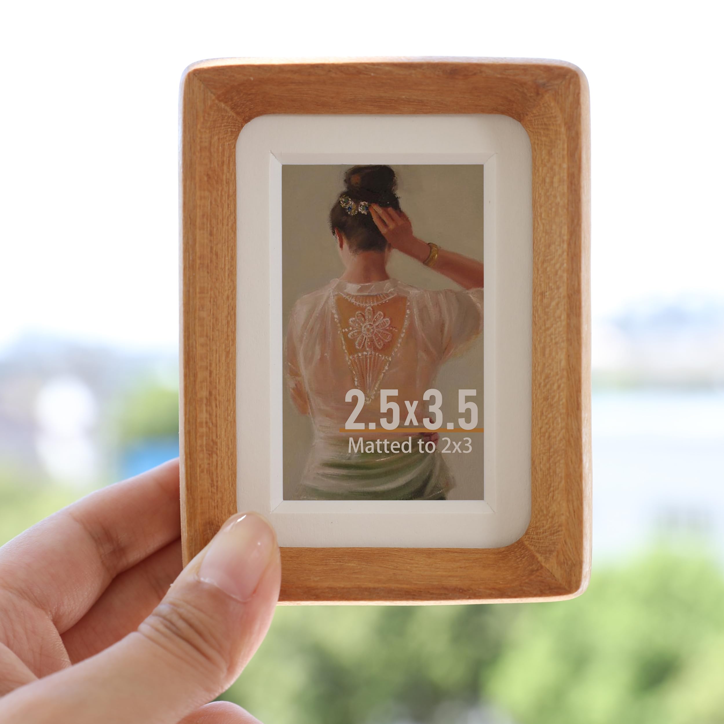 Amazon.com - Zelvix Wooden Picture Frames, 2.5x3.5 Small Polaroid