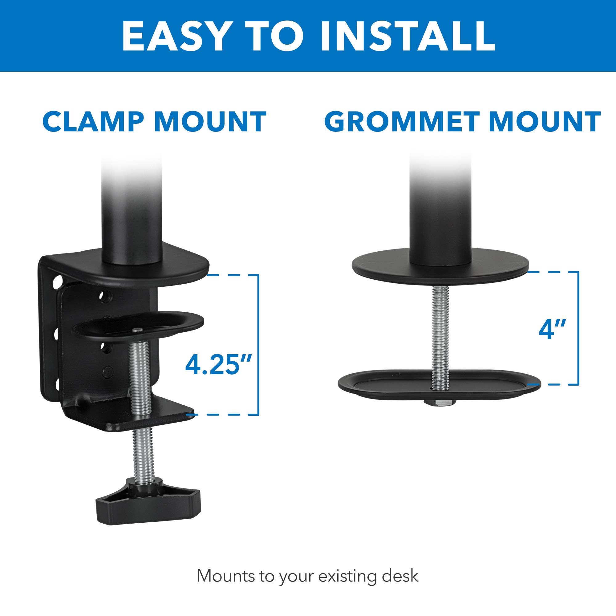 MountIt! Laptop and Monitor Desk Mount Fully Adjustable Laptop Mount