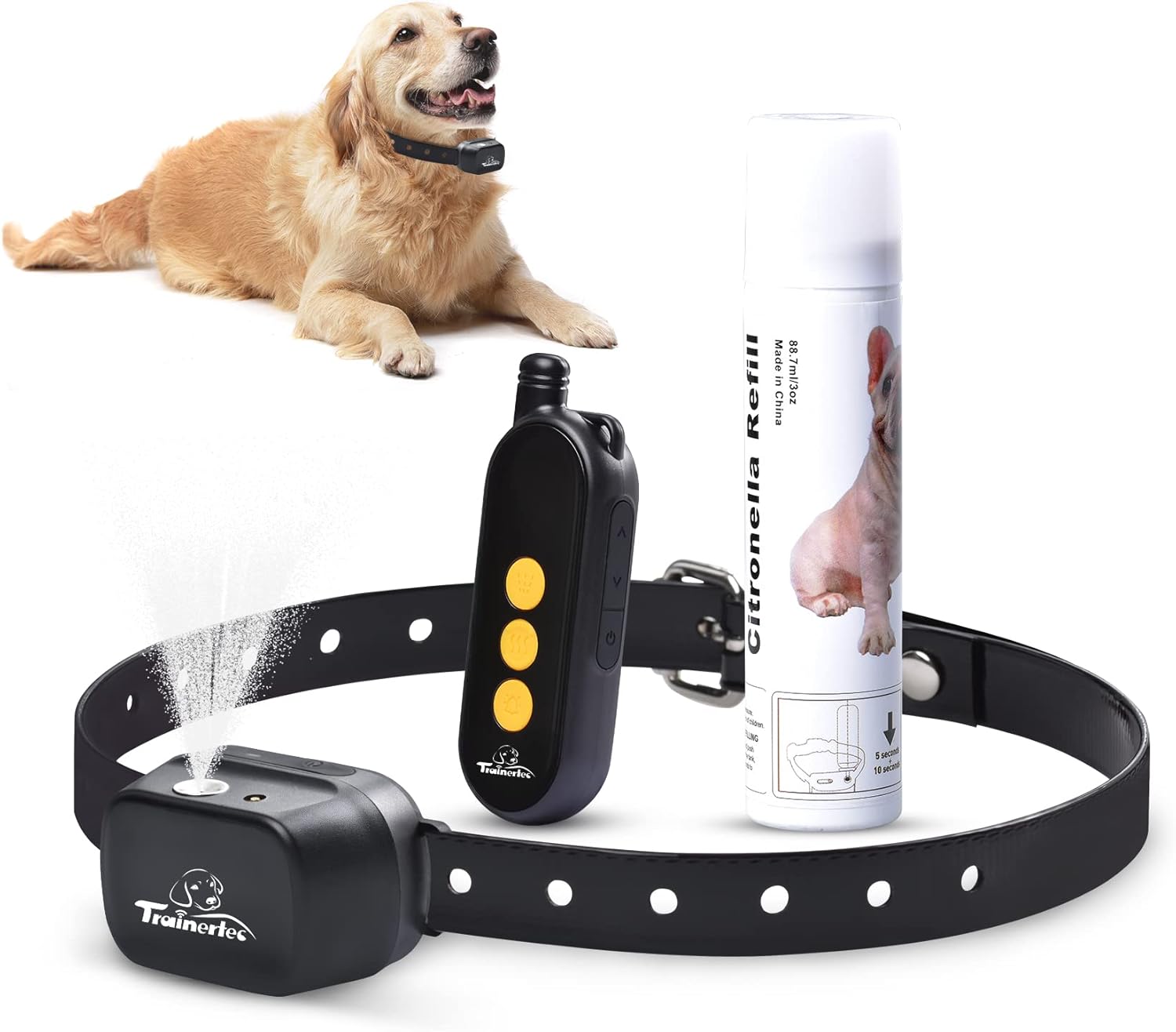 Citronella Dog Training Collar with Remote Control, Safe